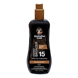 SPF 15 Spray Gel with bronzer - Protector solar con bronceador